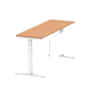 Air Height Adjustable Slimline Desk With Cable Ports