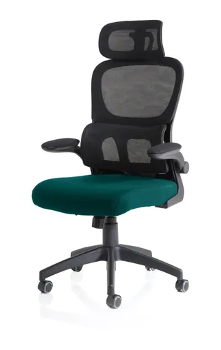 Iris Task Operator Mesh Back Fabric Seat With Headrest