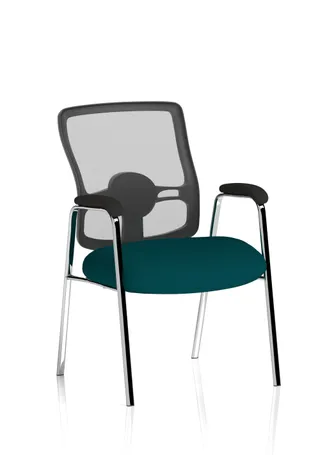 EE - Portland Medium Mesh Back (Straight Leg) Visitor Chair with Arms