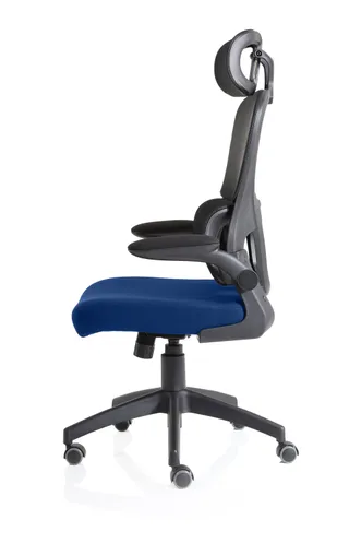 Iris Task Operator Mesh Back Fabric Seat With Headrest