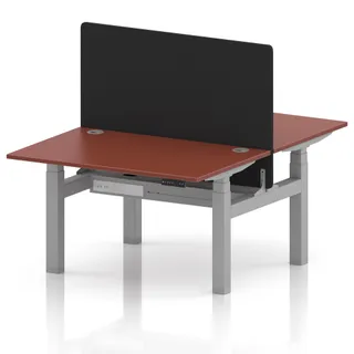 Air Back-to-Back Height Adjustable Bench Desk - 2 Person