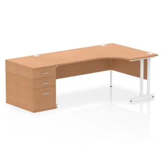 Impulse Cantilever Crescent Desk Workstation