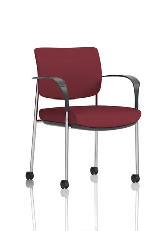 EE - Brunswick Deluxe Medium Back Visitor Office Chair with Arms with Castors