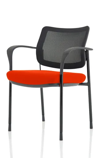 Brunswick Deluxe Medium Back Stacking Visitor Office Chair with Arms