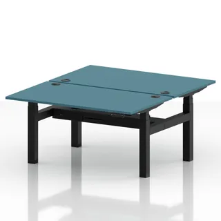 Air Back-to-Back Height Adjustable Bench Desk - 2 Person