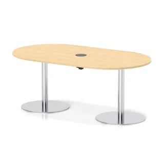 Italia Volta Poseur Boardroom Table With Pop-up Power Module