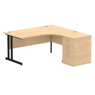 OE - Impulse Cantilever Crescent Desk Workstation