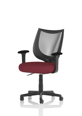Camden Medium Back Black Mesh Task Operator Office Chair With Arms