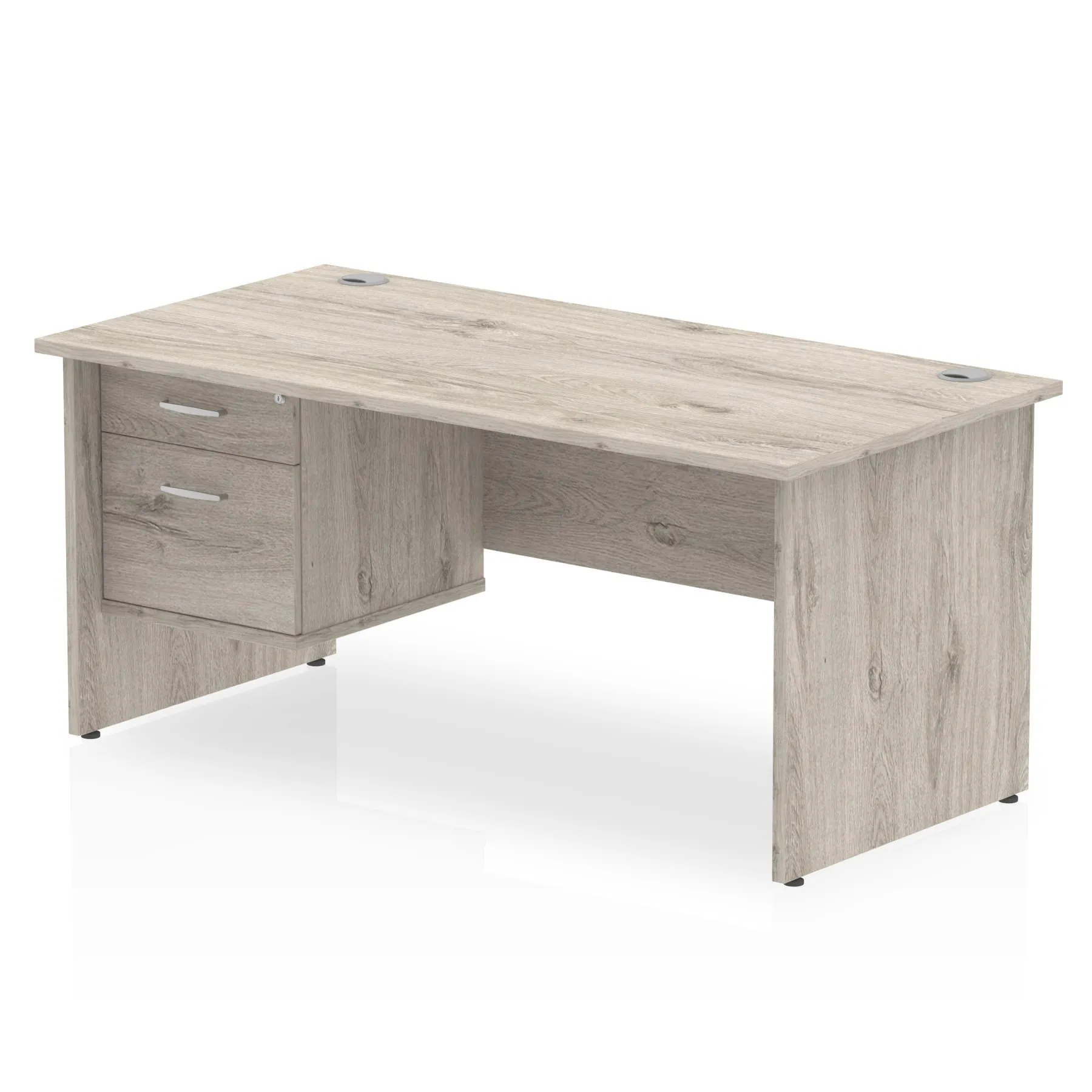 OE - Impulse 1800mm Panel End Straight Desk With Single Fixed Pedestal