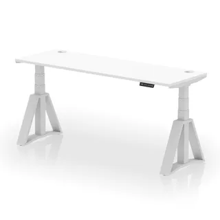 Air Height Adjustable Slimline Desk With Cable Ports