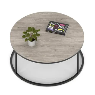 Impulse Round Coffee Table With Metal Frame