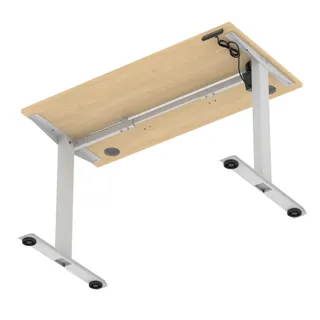 Air Lite Height Adjustable Slimline Desk With Cable Ports