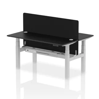 Air Back-to-Back Slimline Height Adjustable Bench Desk - 2 Person
