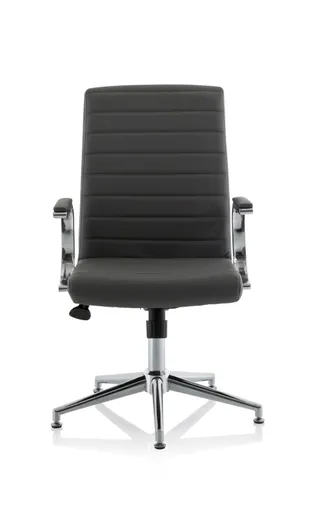 Ezra Medium Back Leather Executive Office Chair with Arms