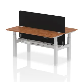 Air Back-to-Back Slimline Height Adjustable Bench Desk - 2 Person