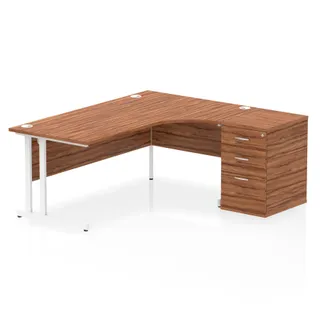 Impulse Cantilever Crescent Desk Workstation