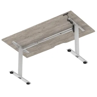 Air Lite Height Adjustable Desk With Scalloped Edge