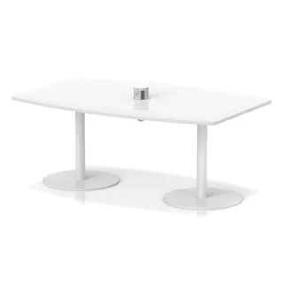 Italia Volta Poseur High Gloss Table With Pop-up Power Module