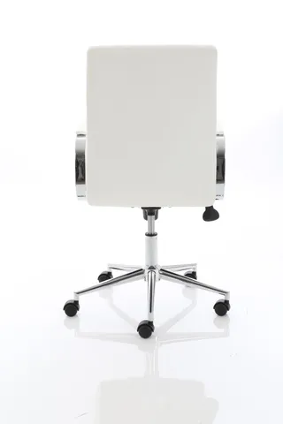 Ezra Medium Back Leather Executive Office Chair with Arms
