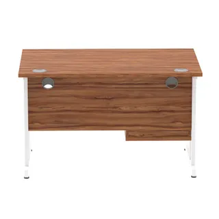 Impulse Cantilever Straight Desk With Single Fixed Pedestal