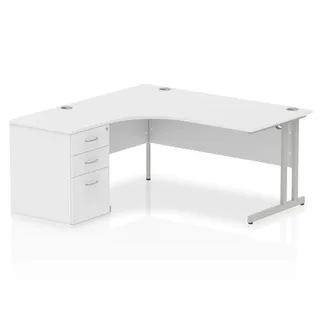 Impulse Cantilever Crescent Desk Workstation