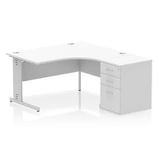 Impulse Cable Managed Crescent Desk Workstation