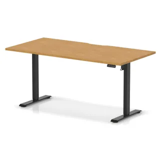 Air Lite Height Adjustable Desk With Scalloped Edge