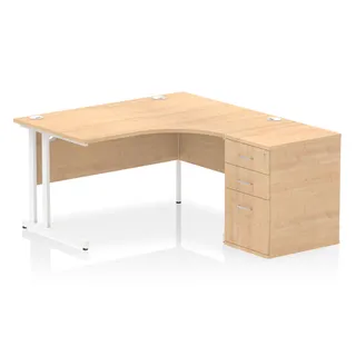 Impulse Cantilever Crescent Desk Workstation
