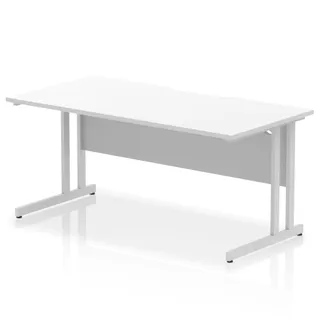 Impulse Scalloped Edge Straight Desk Cantilever Leg