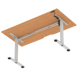 Air Lite Height Adjustable Desk With Scalloped Edge