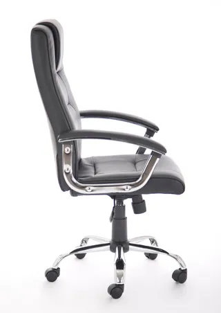 Thrift High Back Executive Black Leather Office Chair with Arms