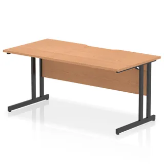 Impulse Scalloped Edge Straight Desk Cantilever Leg