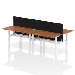Air Back-to-Back Height Adjustable Bench Desk - 4 Person