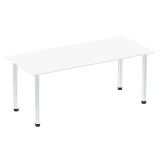 Impulse Straight Table With Post Leg