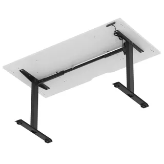 Air Lite Height Adjustable Desk With Scalloped Edge