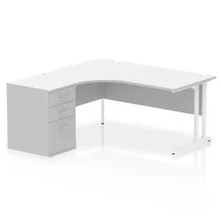 Impulse Cantilever Crescent Desk Workstation