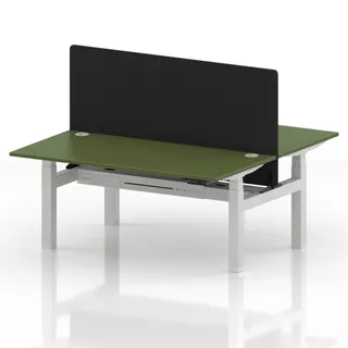 Air Back-to-Back Height Adjustable Bench Desk - 2 Person