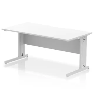 Impulse Scalloped Edge Straight Desk Cable Managed Leg