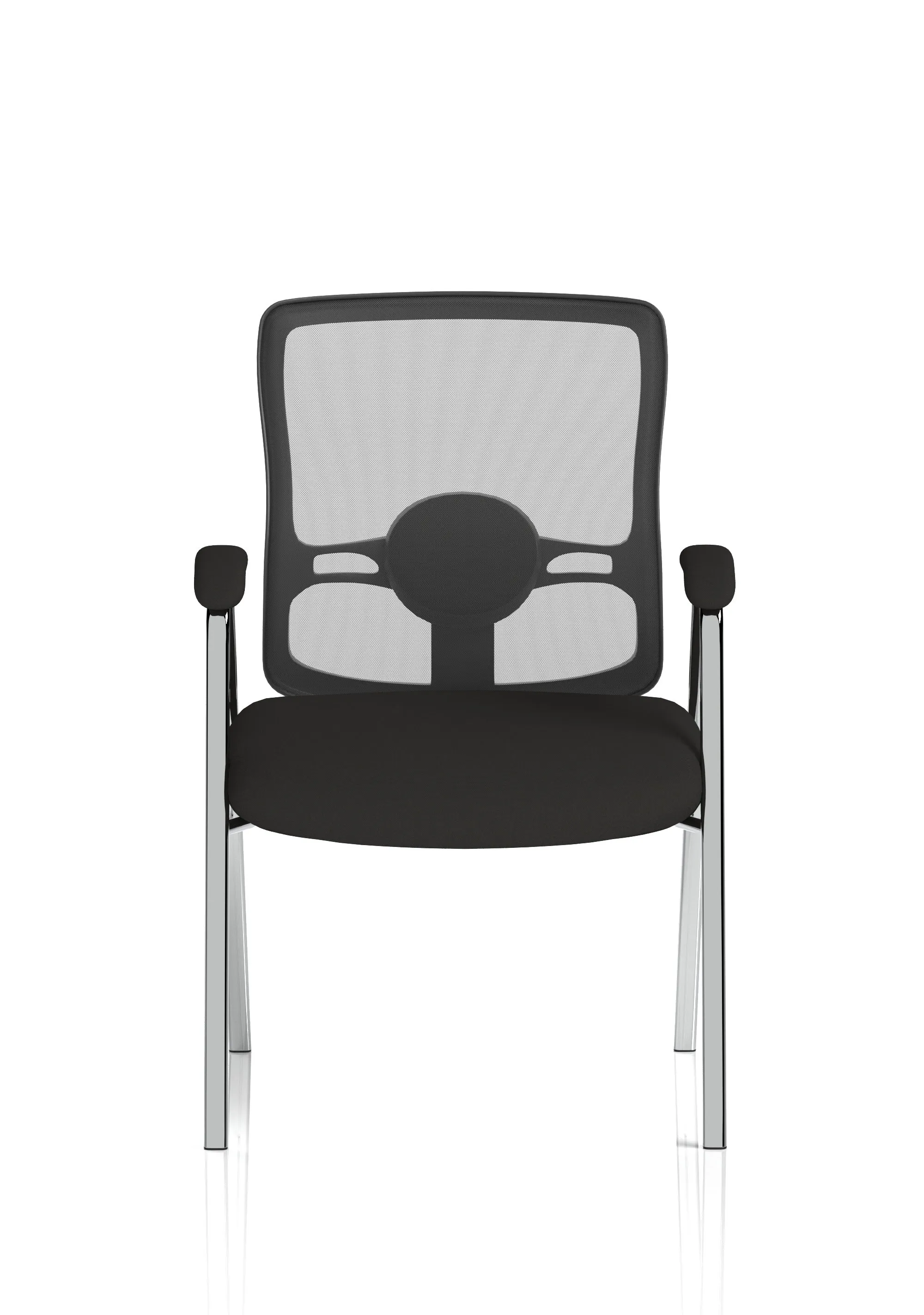 Portland Medium Mesh Back (Straight Leg) Visitor Chair with Arms