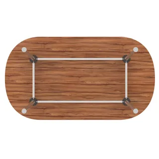 Impulse Boardroom Table With Silver Leg Frame