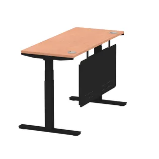 Air Height Adjustable Slimline Desk With Cable Ports