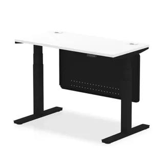 EE - Air Height Adjustable Slimline Desk With Cable Ports
