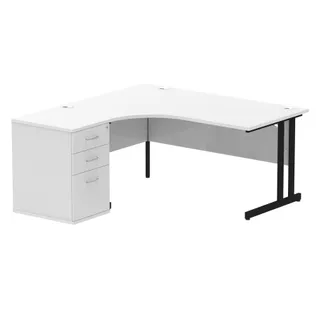 Impulse Cantilever Crescent Desk Workstation