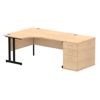 Impulse Cantilever Crescent Desk Workstation