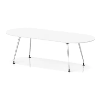 Impulse Boardroom Table With Silver Leg Frame