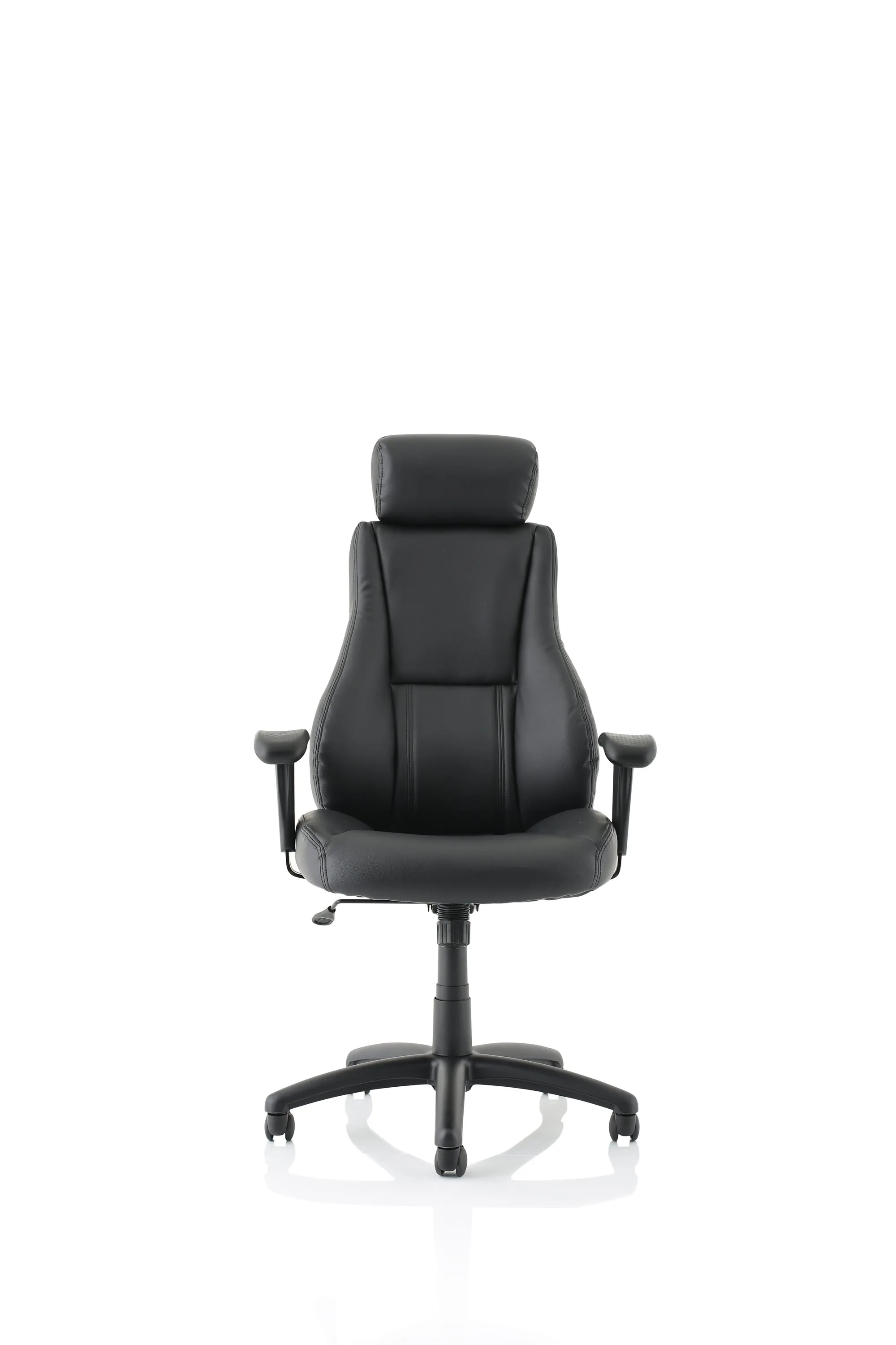Winsor Medium Back Executive Black Leather Office Chair with Arms