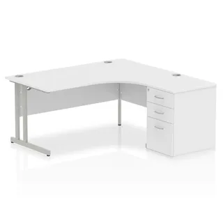 Impulse Cantilever Crescent Desk Workstation
