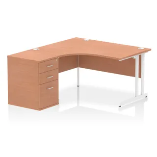 Impulse Cantilever Crescent Desk Workstation