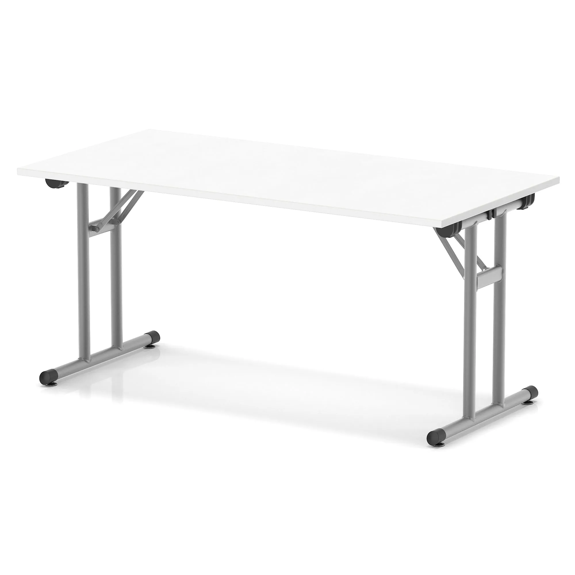 OE - Impulse 1600mm Folding Rectangular Table White Top Grey Legs