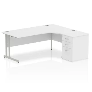 Impulse Cantilever Crescent Desk Workstation
